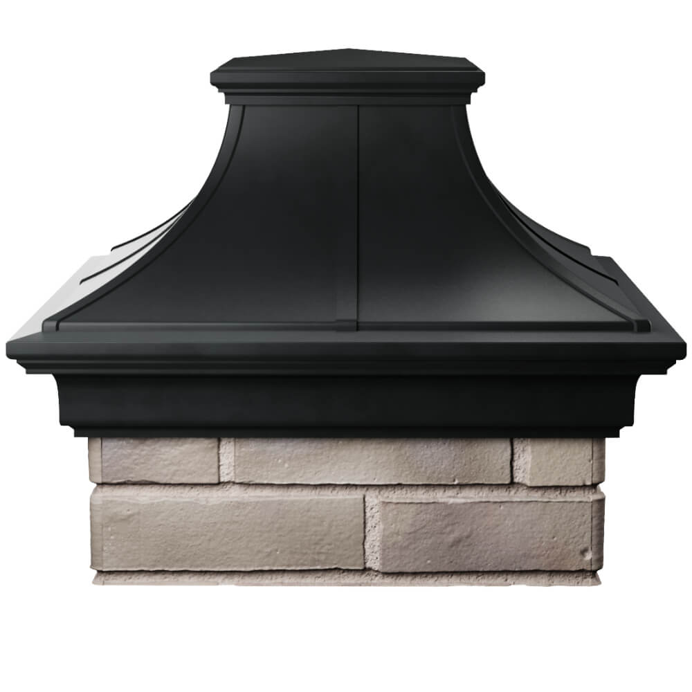 Колпак Zking Монблан Премиум Черный на столб 1.5х1.5 кирпича (385х385мм) Омутнинск фото