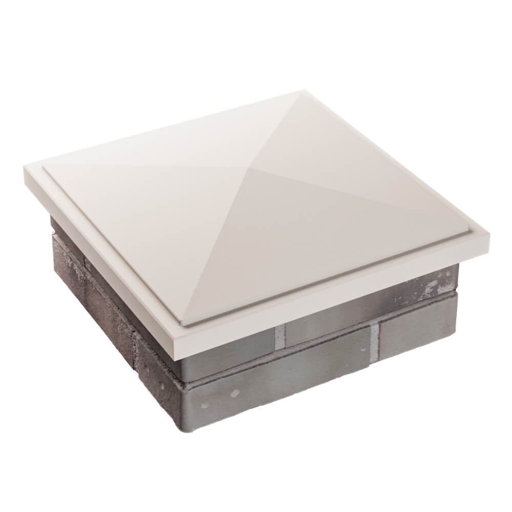 Колпак Zking БонаМоно Бежевый на столб 1.5х1.5 кирпича (385х385, 400х400мм) в Омутнинске фото