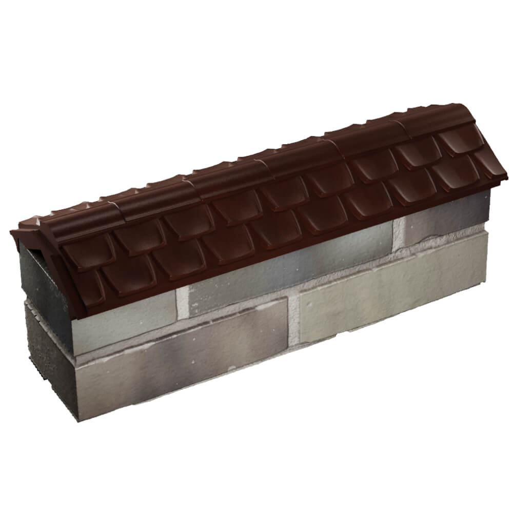 Парапет Zking Эльбрус Коричневый с посадкой на 0.5 кирпича (130мм) в Омутнинске фото