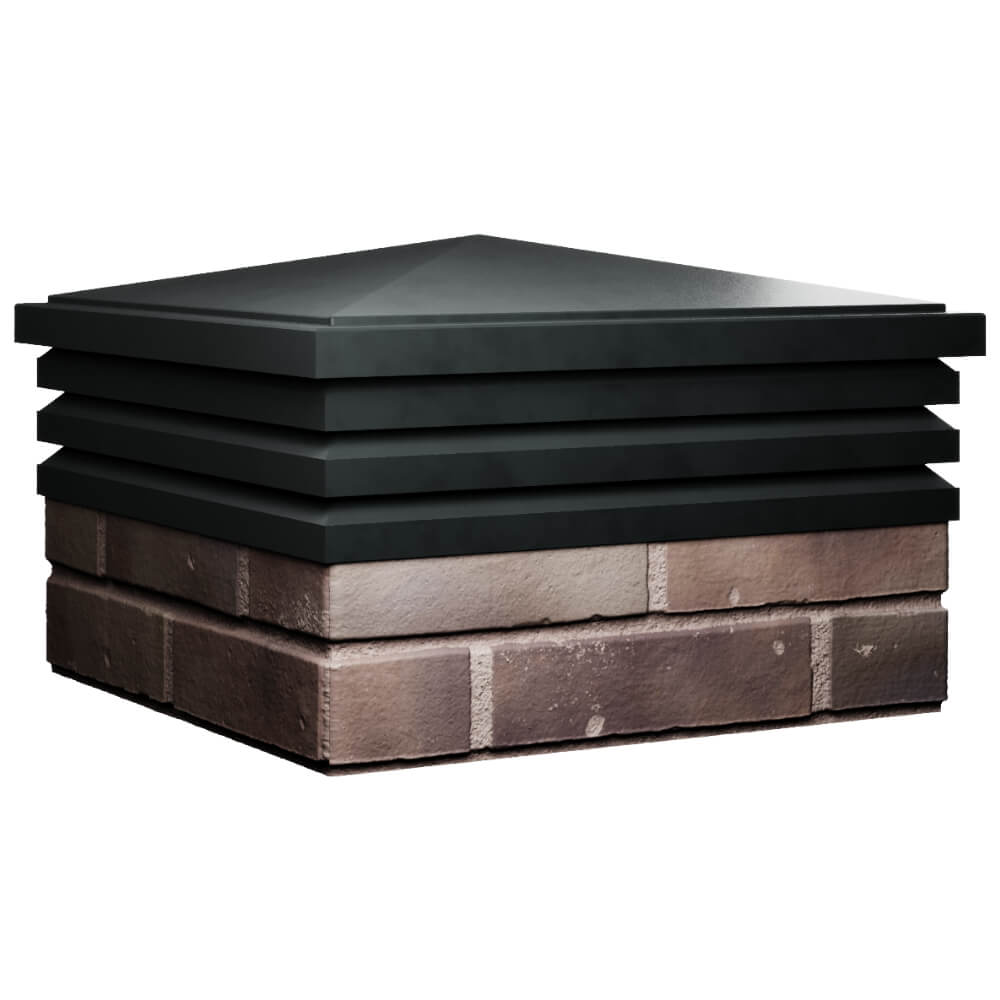 Колпак Zking Бона ХайТек Черный на столб 2х2 кирпича (513х513мм) в Омутнинске фото