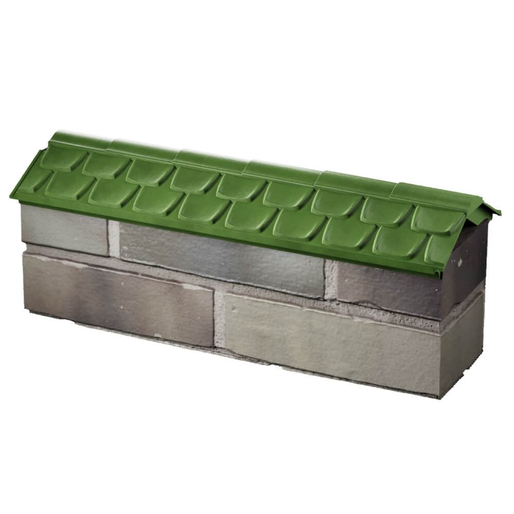 Парапет Zking Эльбрус Зеленый с посадкой на 0.5 кирпича (130мм) в Омутнинске фото