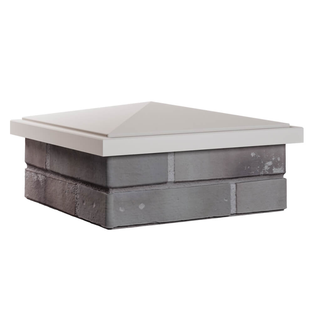 Колпак Zking БонаМоно Бежевый на столб 1.5х1.5 кирпича (385х385, 400х400мм) в Омутнинске фото