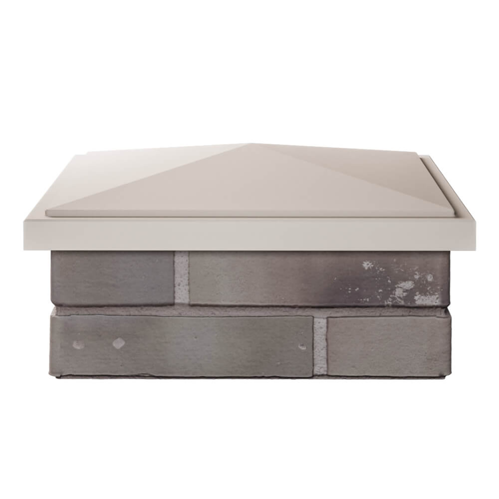 Колпак Zking БонаМоно Бежевый на столб 1.5х1.5 кирпича (385х385, 400х400мм) Омутнинск фото