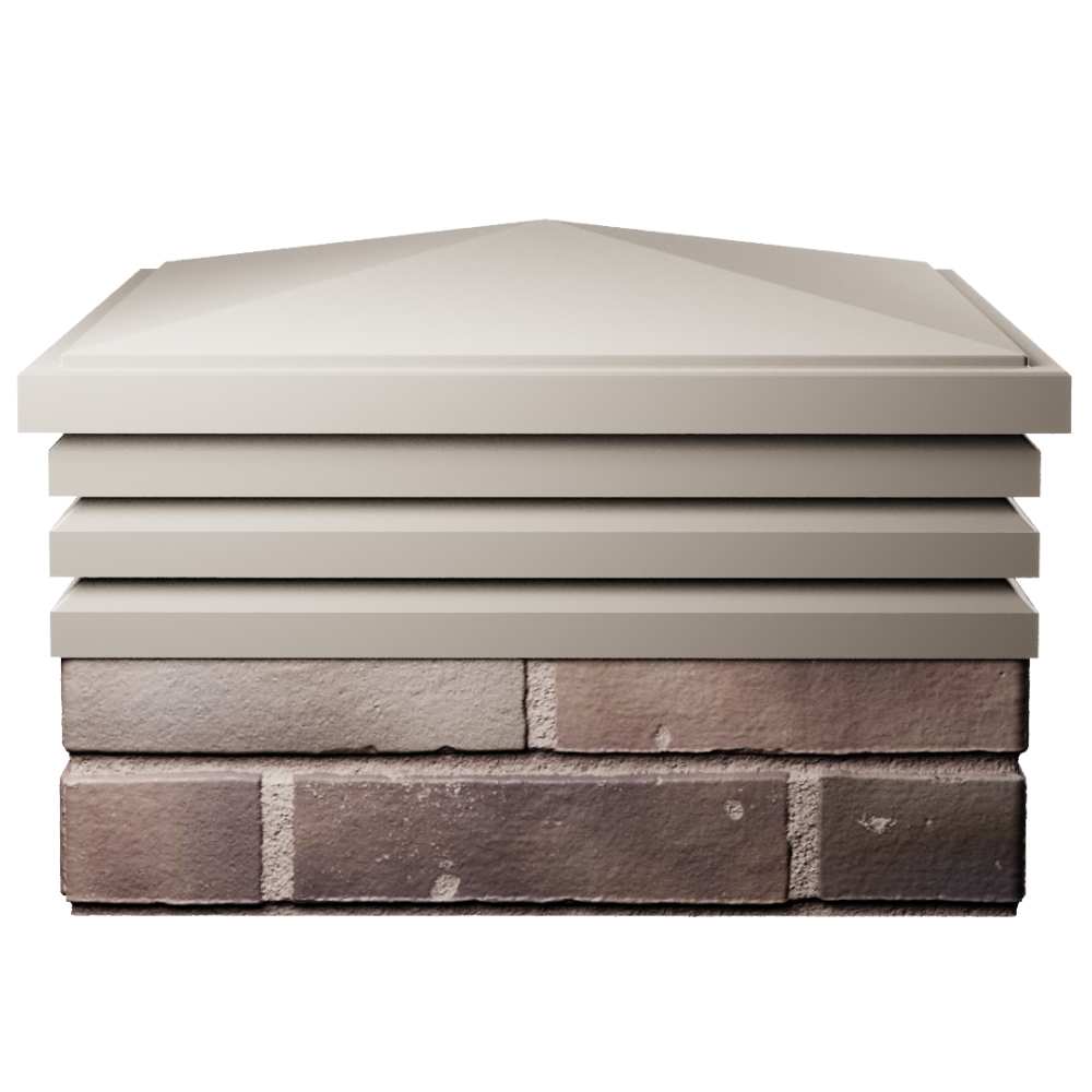 Колпак Zking Бона ХайТек Бежевый на столб 2х2 кирпича (513х513мм) Омутнинск фото