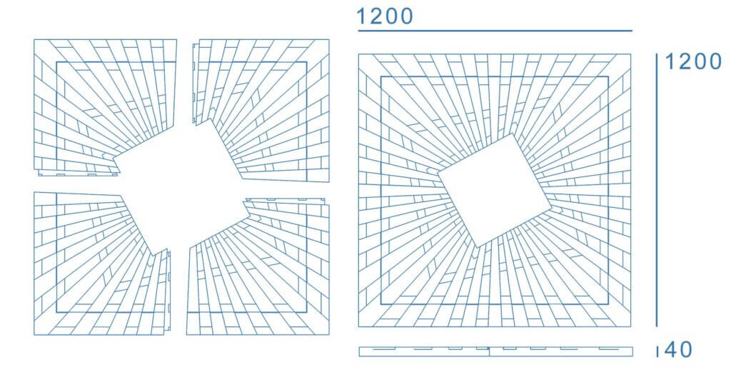 Приствольная решетка для дерева ZKING ATMOSPHERE 1.2х1.2м Черная в Омутнинске фото