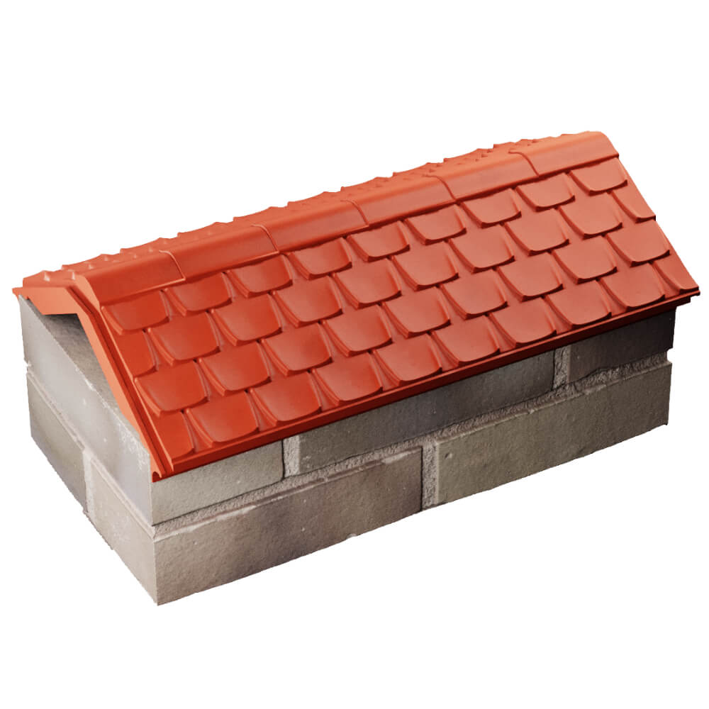 Парапет Zking Эльбрус Красный с посадкой на 1 кирпич (255мм) в Омутнинске фото