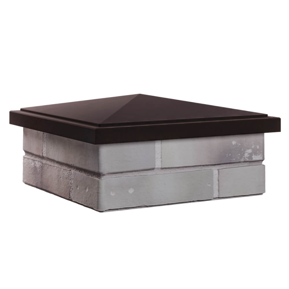 Колпак Zking БонаМоно Коричневый на столб 1.5х1.5 кирпича (385х385, 400х400мм) в Омутнинске фото