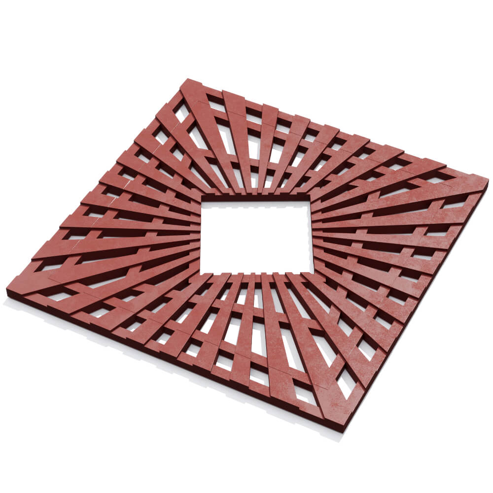 Приствольная решетка для дерева ZKING ATMOSPHERE 1.2х1.2м Красная в Омутнинске фото