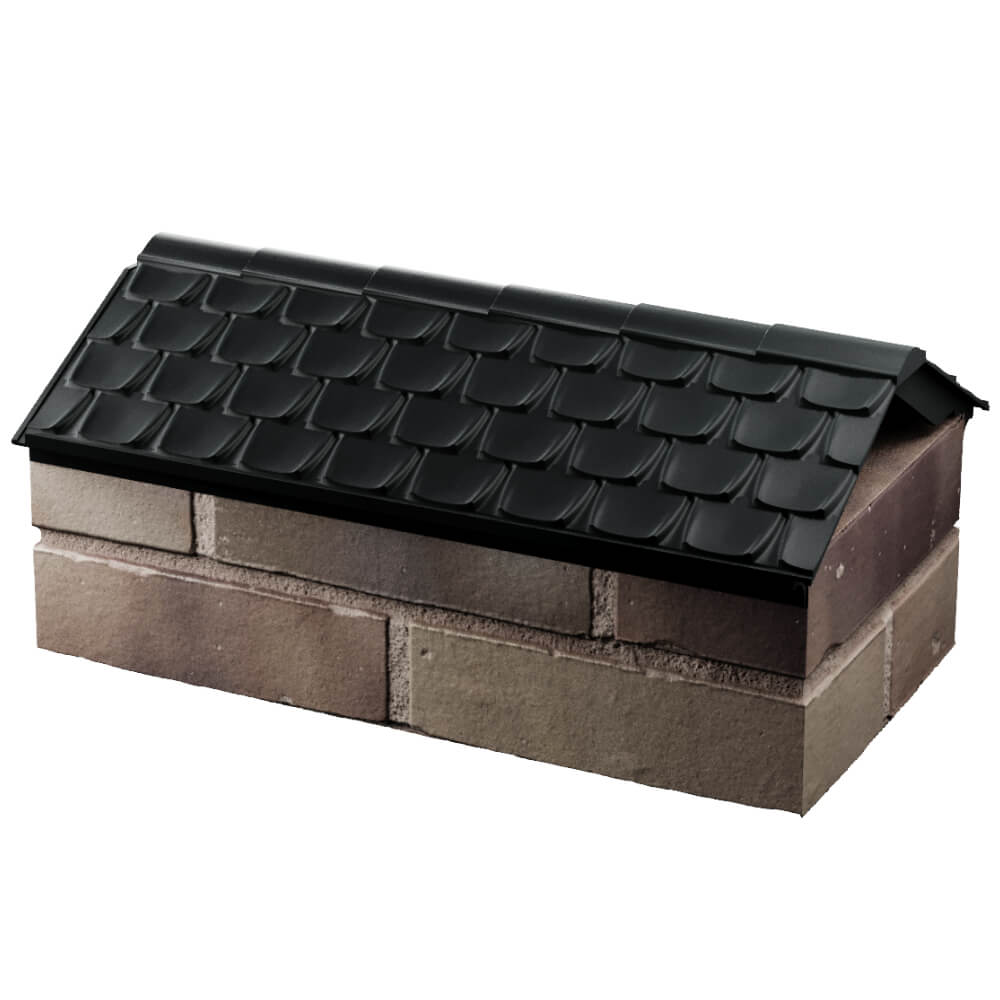 Парапет Zking Эльбрус Черный с посадкой на 1 кирпич (255мм) в Омутнинске фото