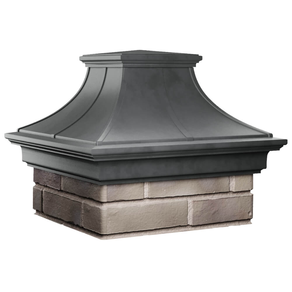 Колпак Zking Монблан Премиум Серый на столб 1.5х1.5 кирпича (385х385мм) в Омутнинске фото