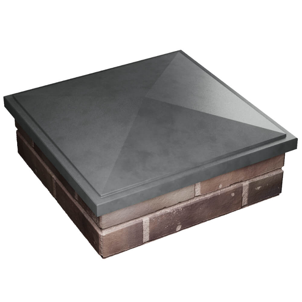 Колпак Zking БонаМоно Серый на столб 2х2 кирпича (515х515, 530х530мм) в Омутнинске фото