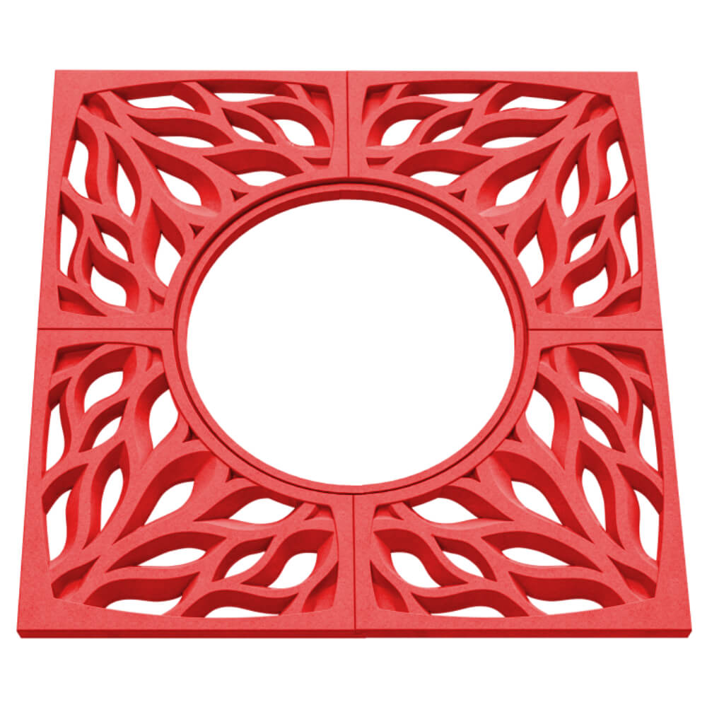 Приствольная решетка для дерева ZKING CRUST 1.2х1.2м Красная в Омутнинске фото