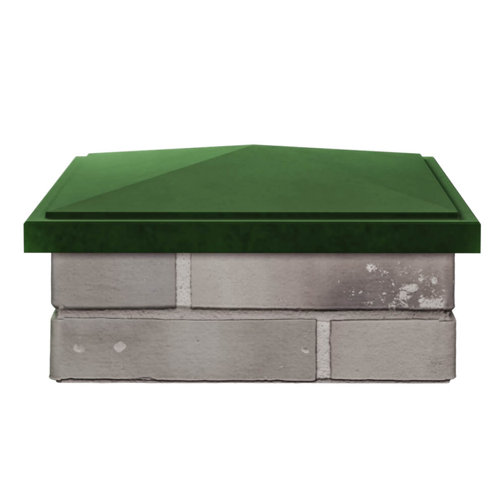 Колпак Zking БонаМоно Зеленый на столб 1.5х1.5 кирпича (385х385, 400х400мм) Омутнинск фото