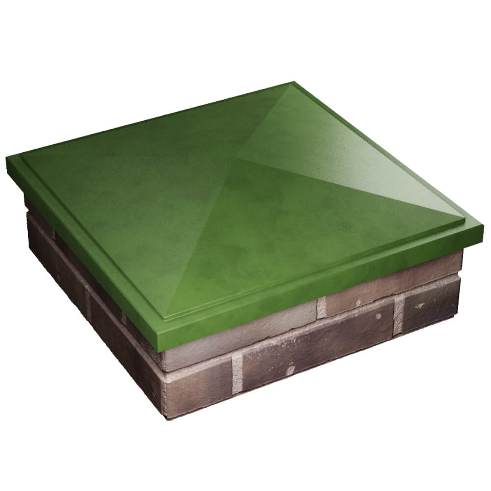 Колпак Zking БонаМоно Зеленый на столб 2х2 кирпича (515х515, 530х530мм) в Омутнинске фото