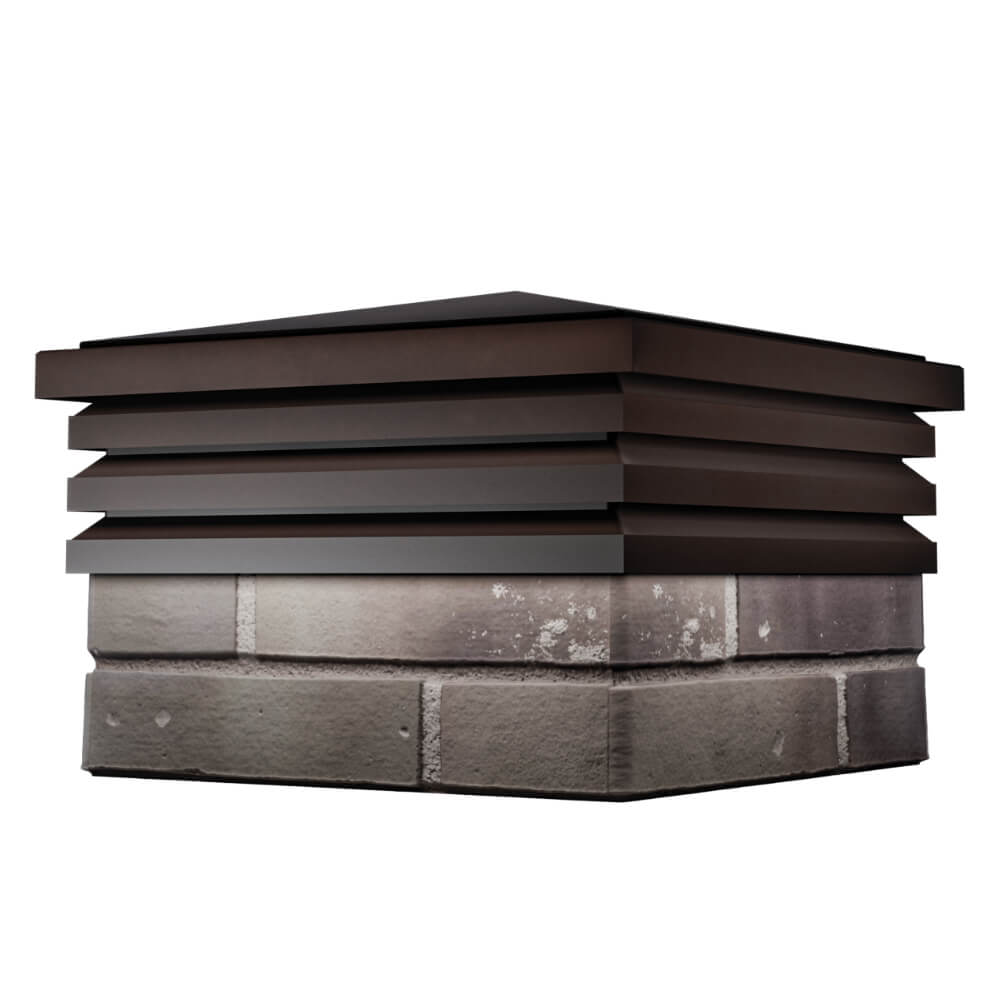 Колпак Zking Бона ХайТек Коричневый на столб 1.5х1.5 кирпича (385х385мм) в Омутнинске фото