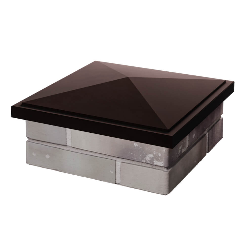 Колпак Zking БонаМоно Коричневый на столб 1.5х1.5 кирпича (385х385, 400х400мм) в Омутнинске фото