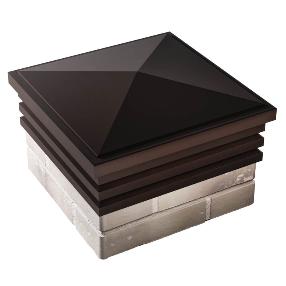 Колпак Zking Бона ХайТек Коричневый на столб 1.5х1.5 кирпича (385х385мм) в Омутнинске фото