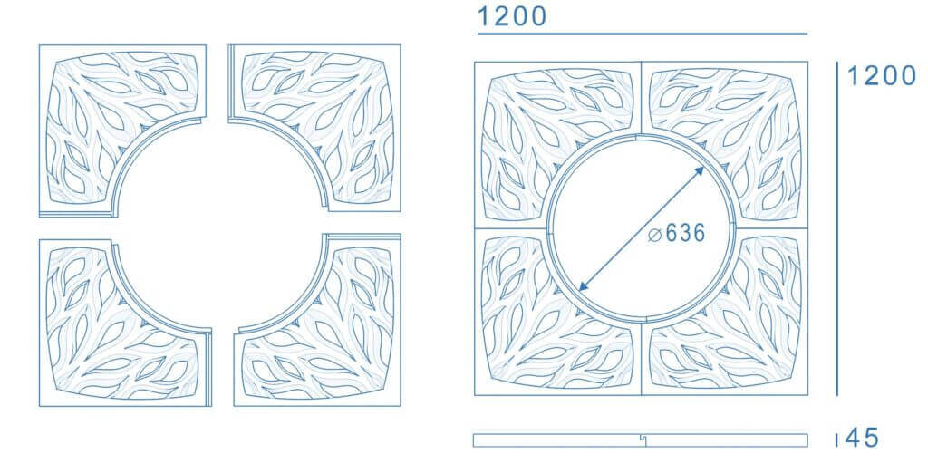 Приствольная решетка для дерева ZKING CRUST 1.2х1.2м Серая в Омутнинске фото