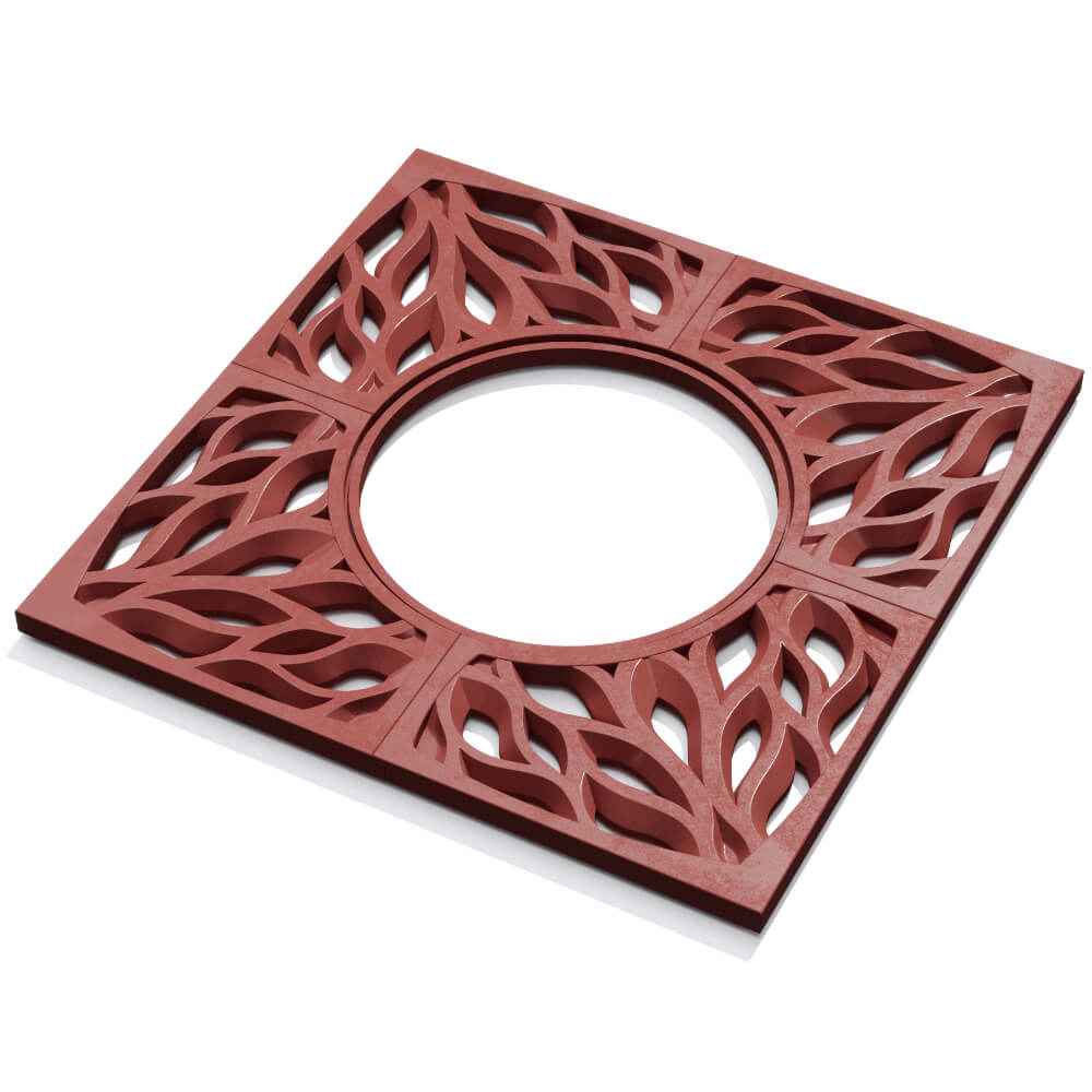 Приствольная решетка для дерева ZKING CRUST 1.2х1.2м Красная в Омутнинске фото