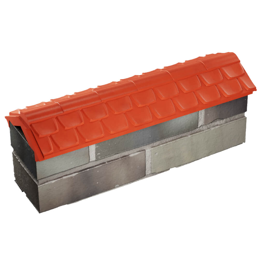 Парапет Zking Эльбрус Красный с посадкой на 0.5 кирпича (130мм) в Омутнинске фото