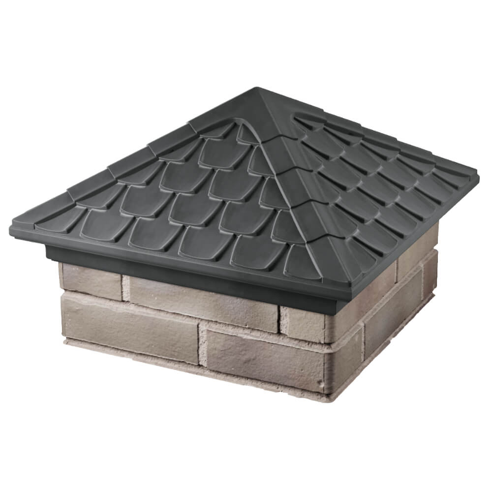 Колпак Zking Эльбрус Серый на столб 1.5х1.5 кирпича (385х385мм) в Омутнинске фото