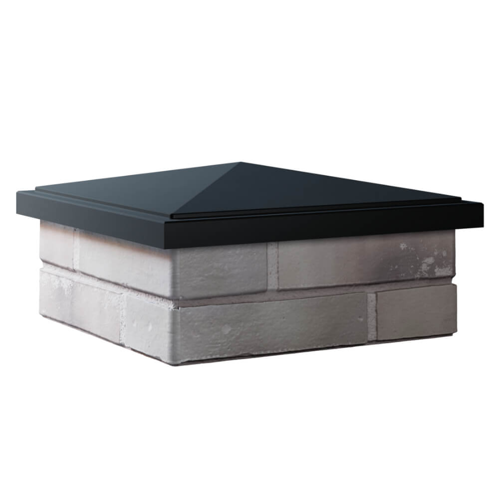 Колпак Zking БонаМоно Черный на столб 1.5х1.5 кирпича (385х385, 400х400мм) в Омутнинске фото