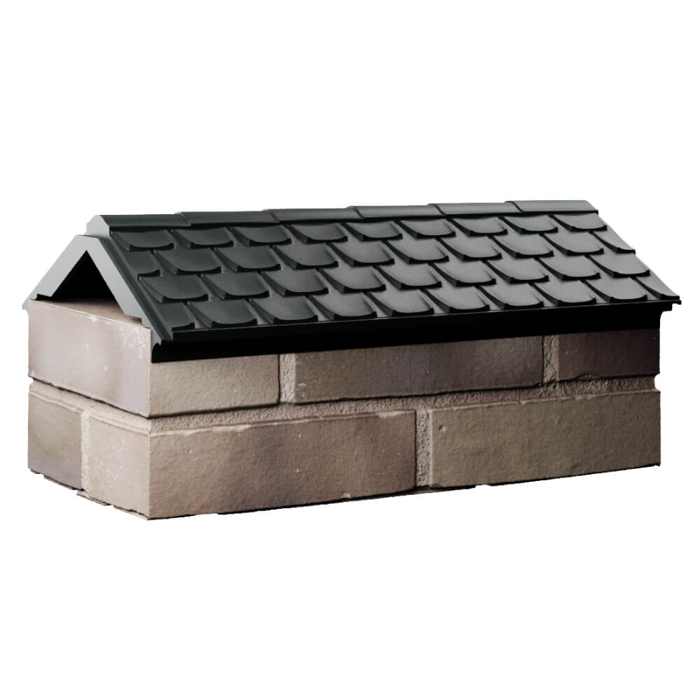 Парапет Zking Эльбрус Черный с посадкой на 1 кирпич (255мм) Омутнинск фото