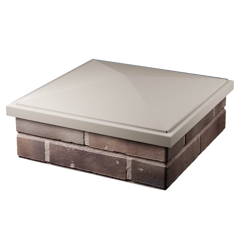 Колпак Zking БонаМоно Бежевый на столб 2х2 кирпича (515х515, 530х530мм) в Омутнинске фото