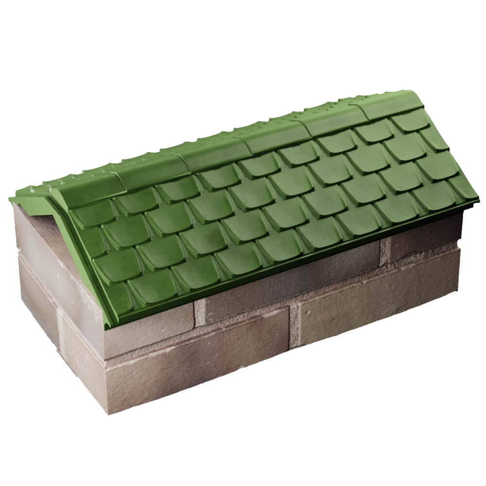 Парапет Zking Эльбрус Зеленый с посадкой на 1 кирпич (255мм) в Омутнинске фото