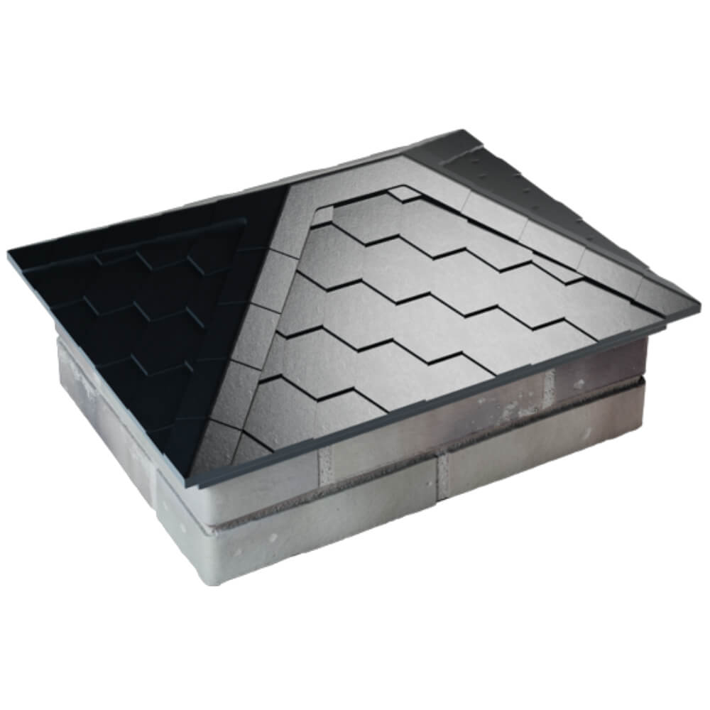 Колпак Zking Эверест Черный на столб 2х1.5 кирпича (520х390мм) Омутнинск фото