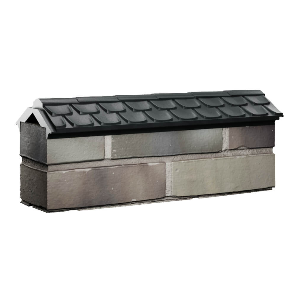 Парапет Zking Эльбрус Черный с посадкой на 0.5 кирпича (130мм) Омутнинск фото