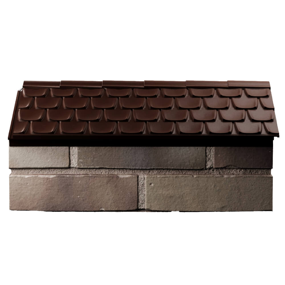 Парапет Zking Эльбрус Коричневый с посадкой на 1 кирпич (255мм) в Омутнинске фото