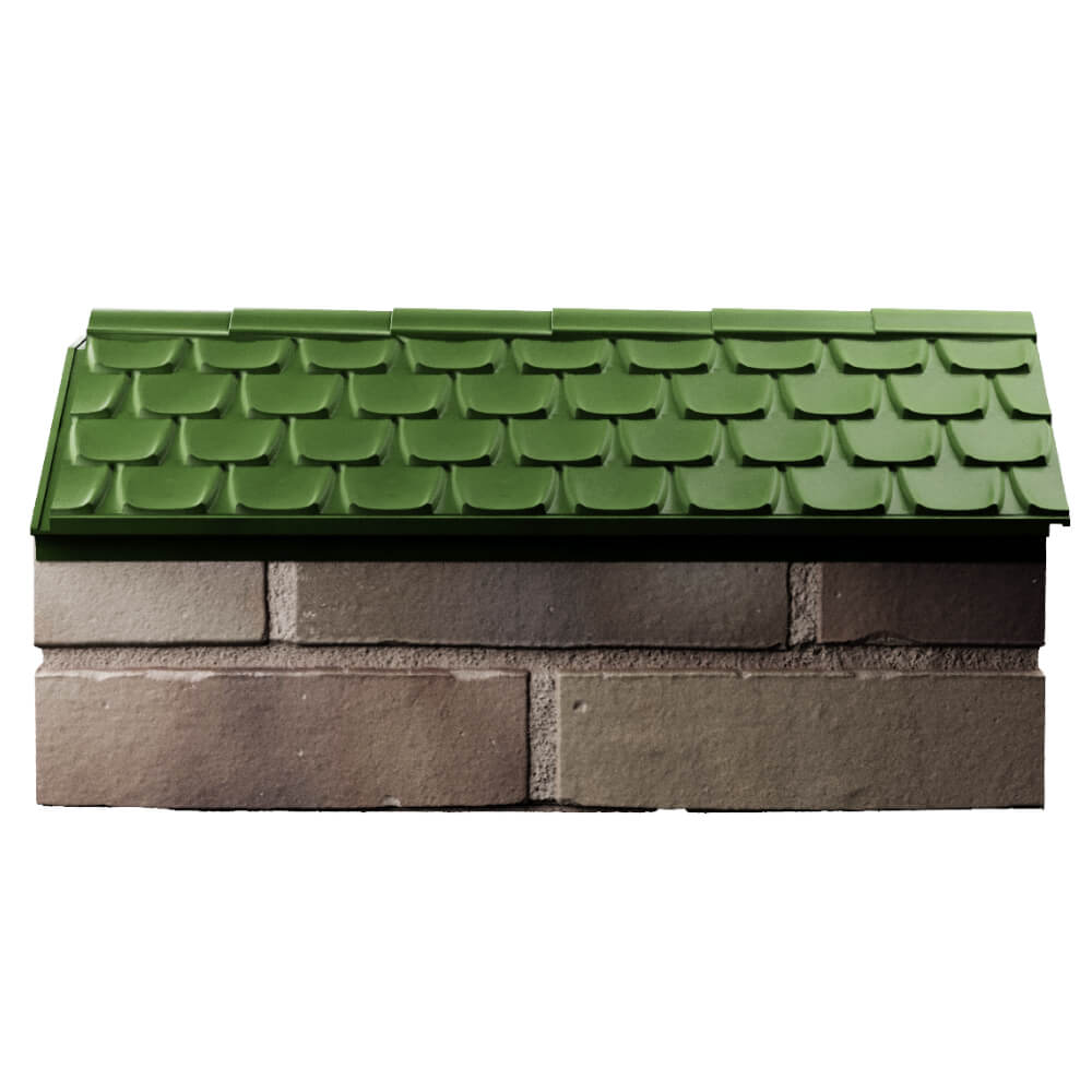 Парапет Zking Эльбрус Зеленый с посадкой на 1 кирпич (255мм) в Омутнинске фото