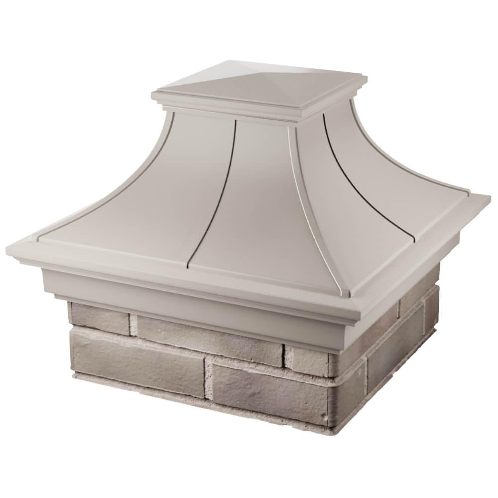 Колпак Zking Монблан Премиум Бежевый на столб 1.5х1.5 кирпича (385х385мм) в Омутнинске фото