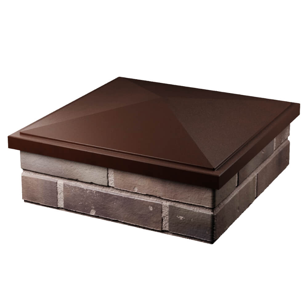 Колпак Zking БонаМоно Коричневый на столб 2х2 кирпича (515х515, 530х530мм) в Омутнинске фото