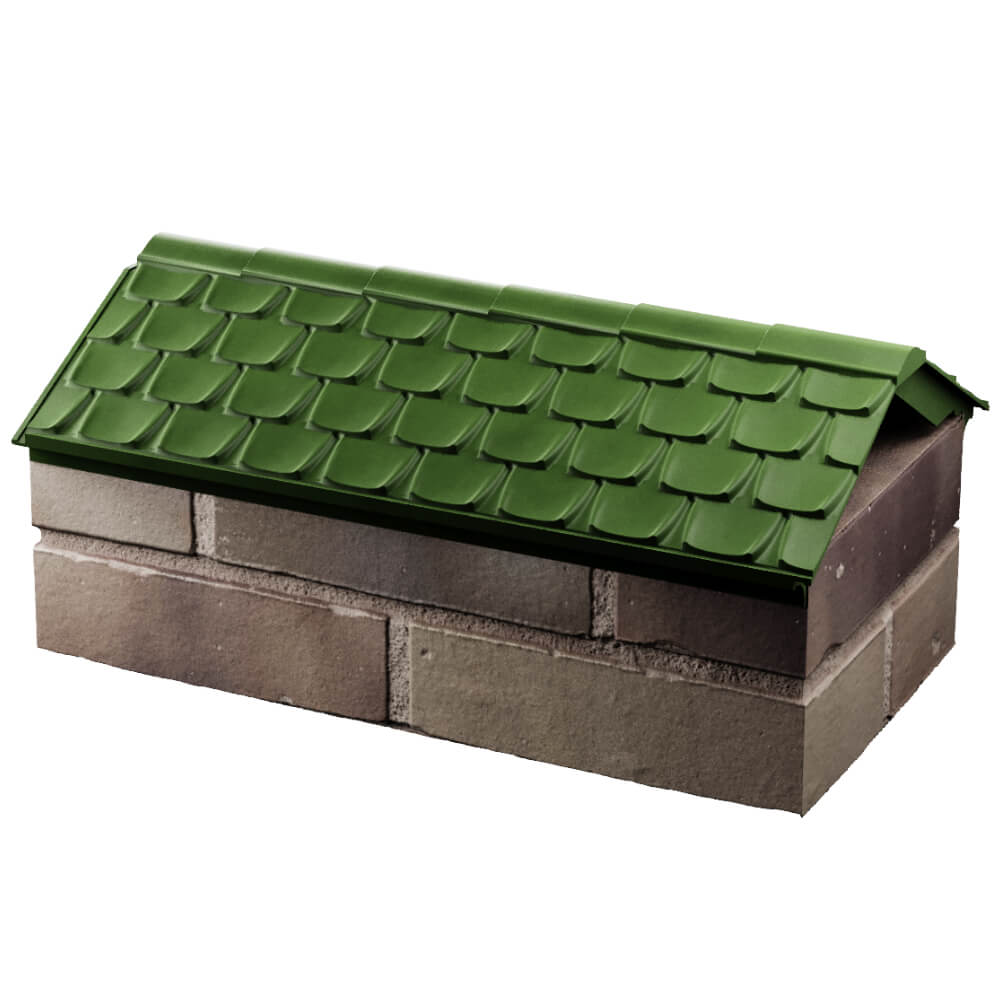 Парапет Zking Эльбрус Зеленый с посадкой на 1 кирпич (255мм) в Омутнинске фото