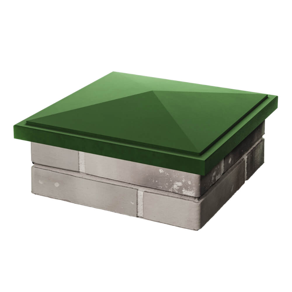 Колпак Zking БонаМоно Зеленый на столб 1.5х1.5 кирпича (385х385, 400х400мм) в Омутнинске фото