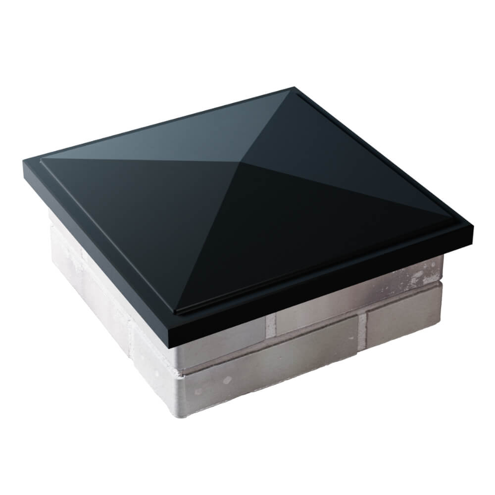 Колпак Zking БонаМоно Черный на столб 1.5х1.5 кирпича (385х385, 400х400мм) в Омутнинске фото