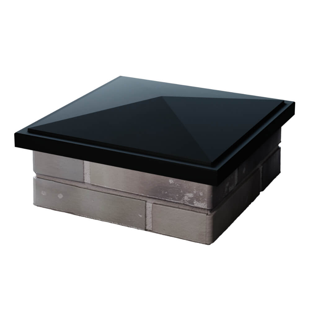 Колпак Zking БонаМоно Черный на столб 1.5х1.5 кирпича (385х385, 400х400мм) в Омутнинске фото