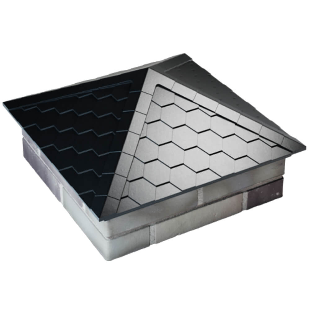 Колпак Zking Эверест Черный на столб 2х2 кирпича (535х535мм) Омутнинск фото