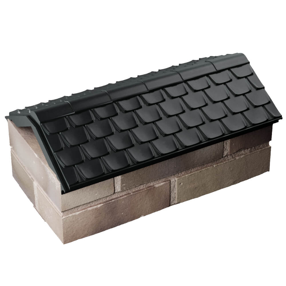 Парапет Zking Эльбрус Черный с посадкой на 1 кирпич (255мм) в Омутнинске фото