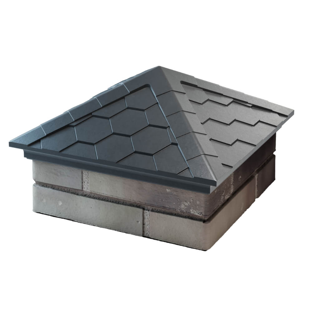 Колпак Zking Эверест Серый на столб 1.5х1.5 кирпича (390х390мм) в Омутнинске фото