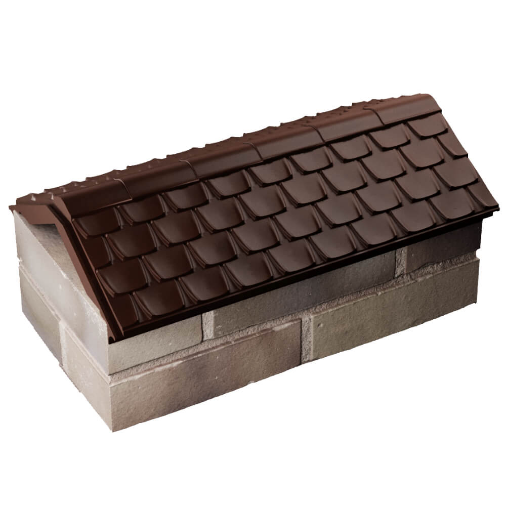 Парапет Zking Эльбрус Коричневый с посадкой на 1 кирпич (255мм) в Омутнинске фото
