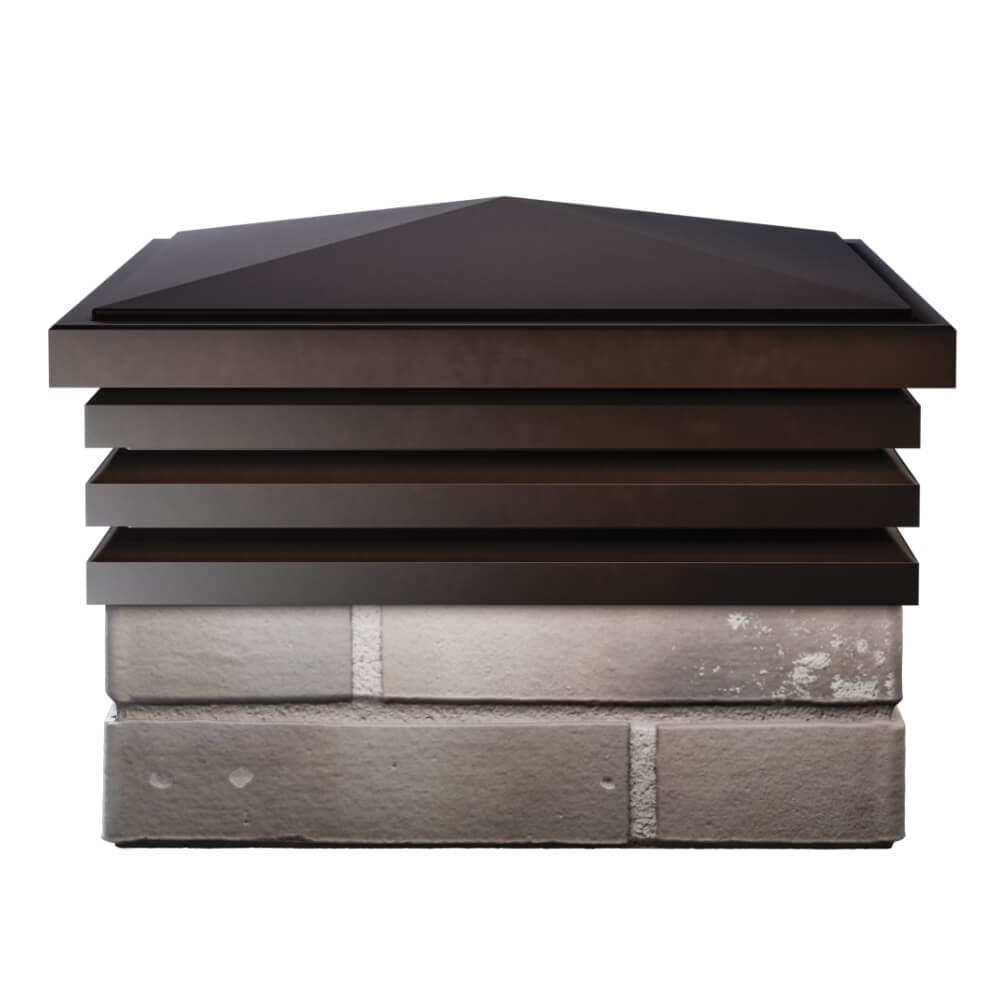 Колпак Zking Бона ХайТек Коричневый на столб 1.5х1.5 кирпича (385х385мм) Омутнинск фото