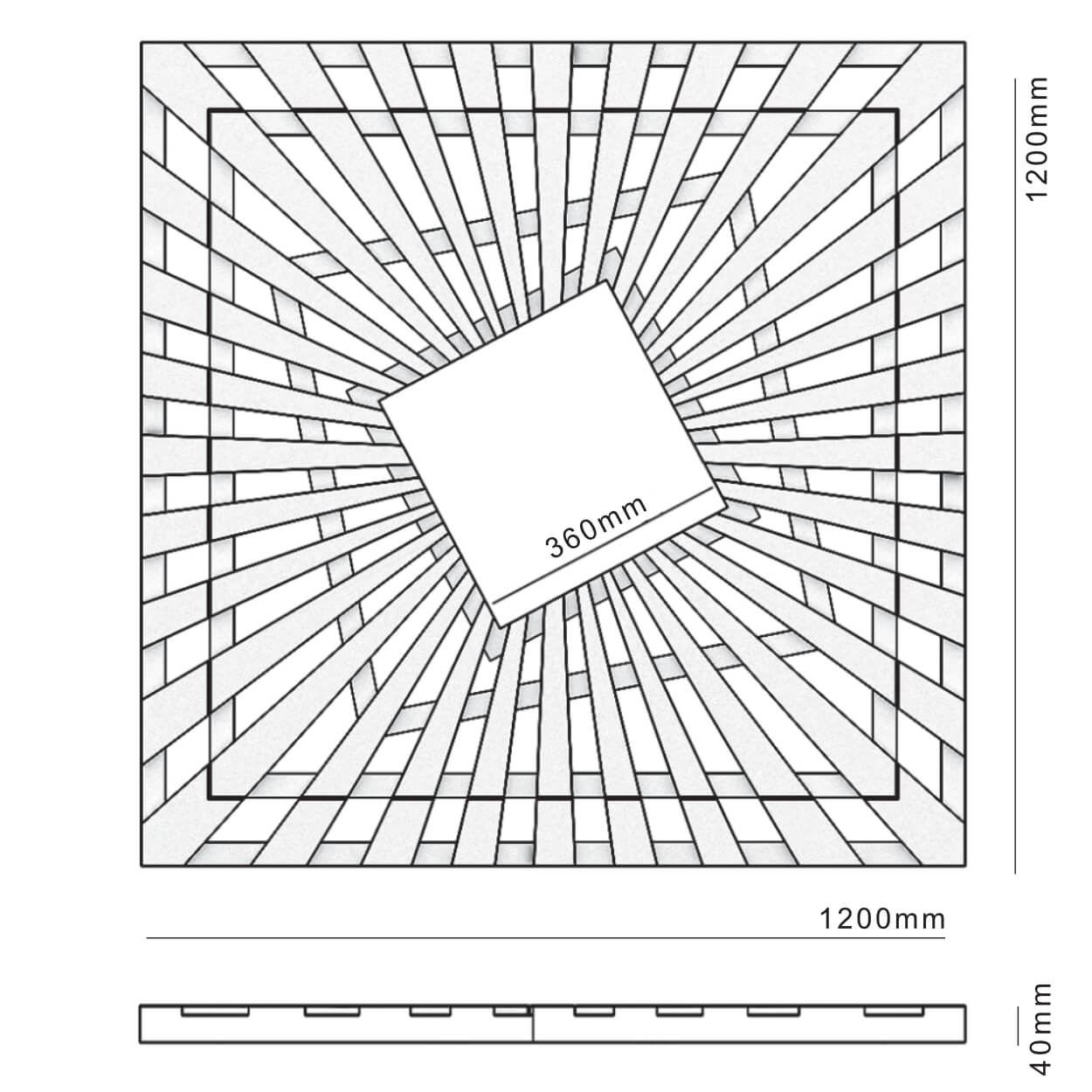 Приствольная решетка для дерева ZKING ATMOSPHERE 1.2х1.2м Черная в Омутнинске фото