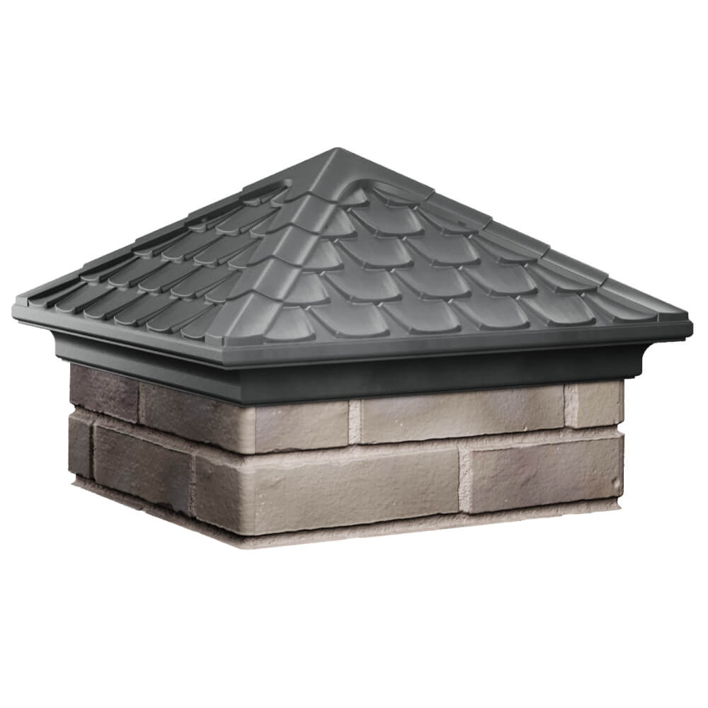 Колпак Zking Эльбрус Серый на столб 1.5х1.5 кирпича (385х385мм) в Омутнинске фото