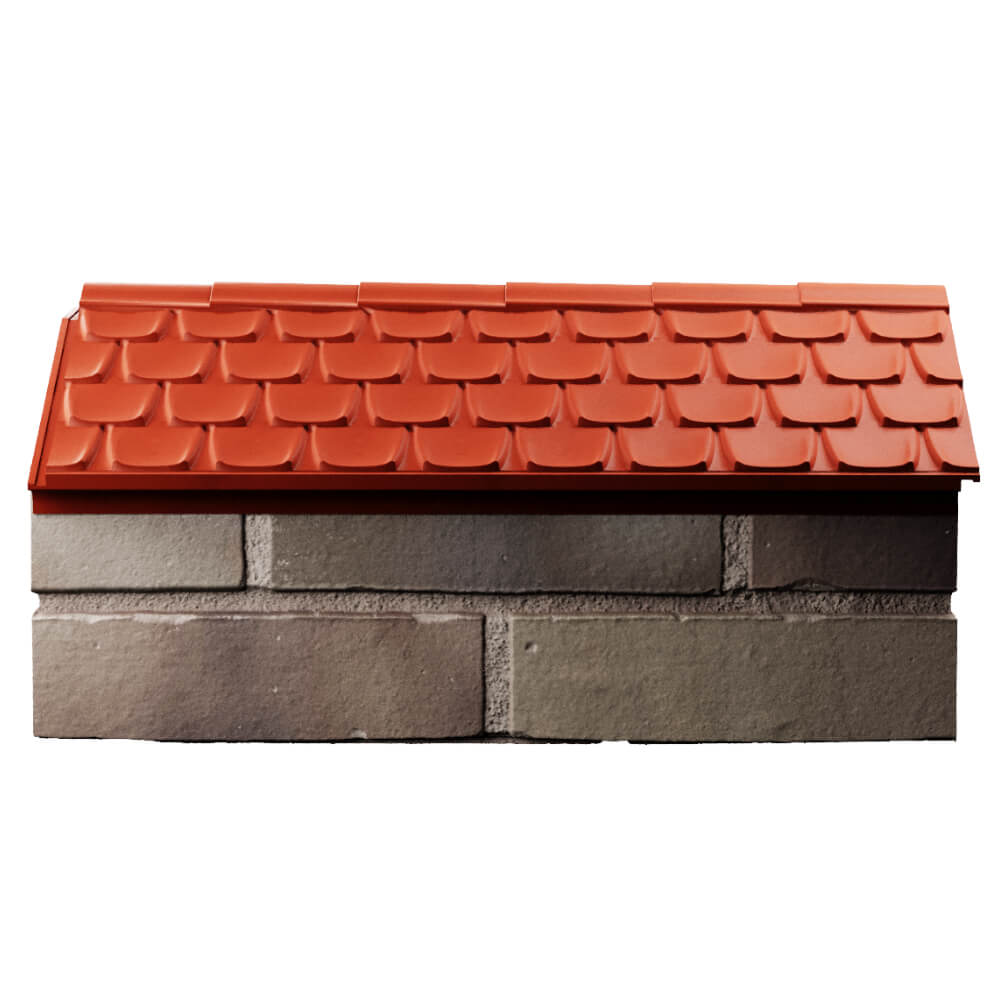 Парапет Zking Эльбрус Красный с посадкой на 1 кирпич (255мм) в Омутнинске фото