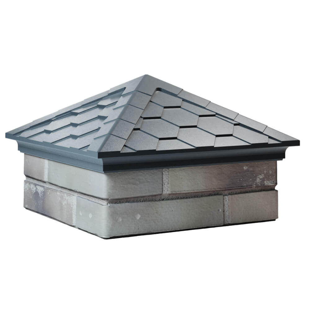 Колпак Zking Эверест Серый на столб 1.5х1.5 кирпича (390х390мм) в Омутнинске фото