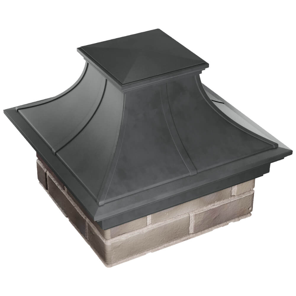 Колпак Zking Монблан Премиум Серый на столб 1.5х1.5 кирпича (385х385мм) в Омутнинске фото