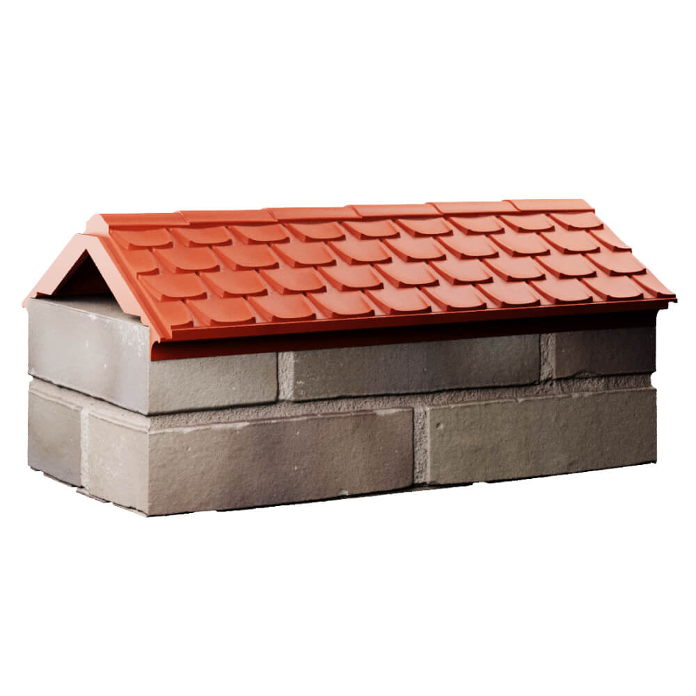 Парапет Zking Эльбрус Красный с посадкой на 1 кирпич (255мм) Омутнинск фото